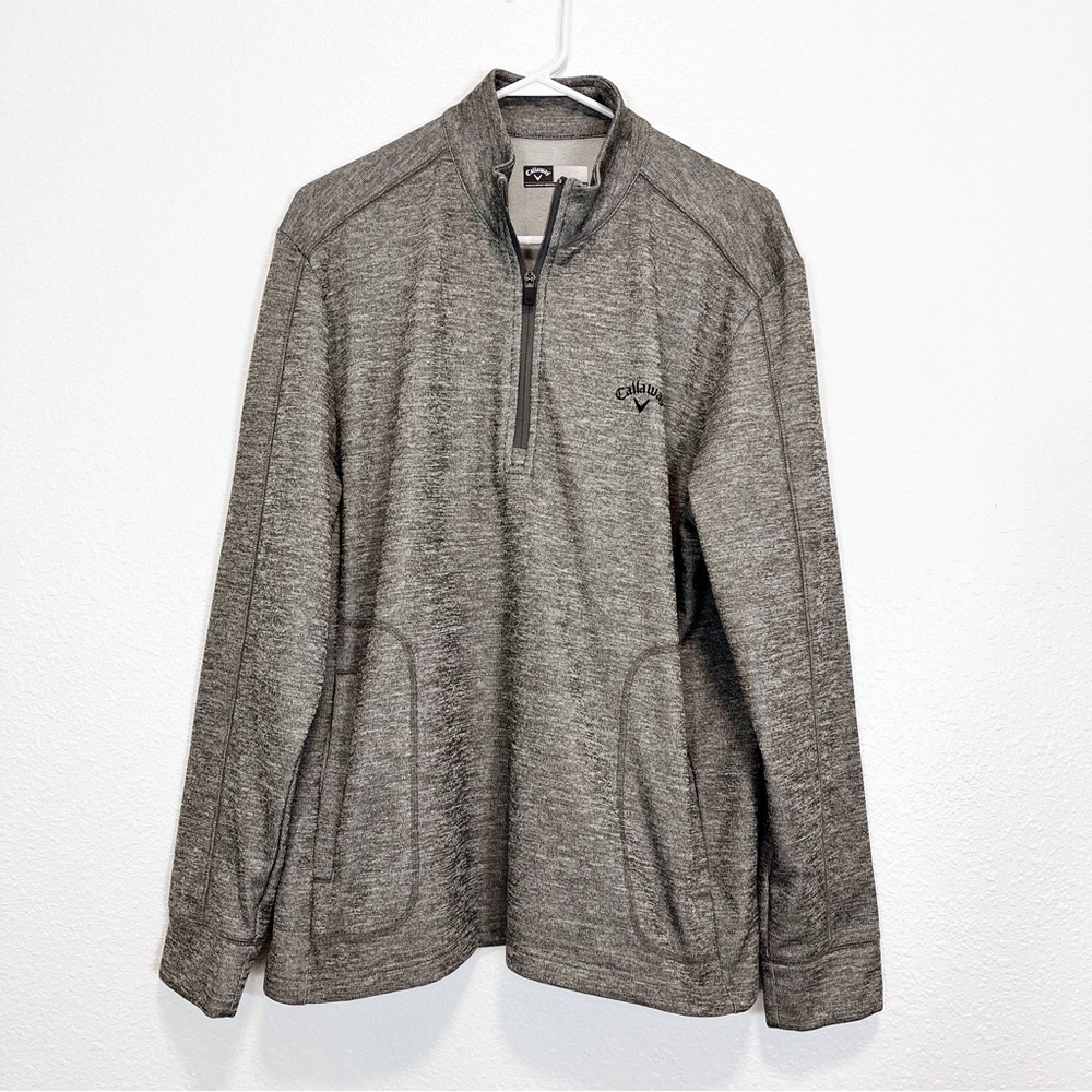 Callaway Golf 1/4 Zip Gray Pullover Sweatshirt Fleece Size Large